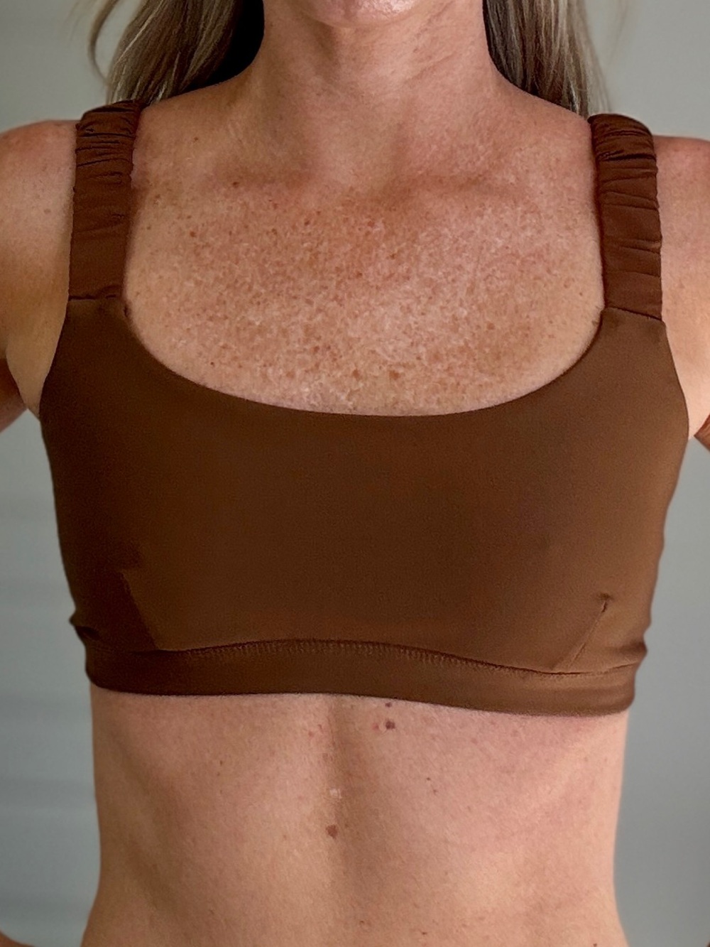 Alo Brown Scoop Neck Bralette